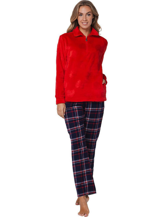 Pastunette Winter Women's Pyjama Pants Red