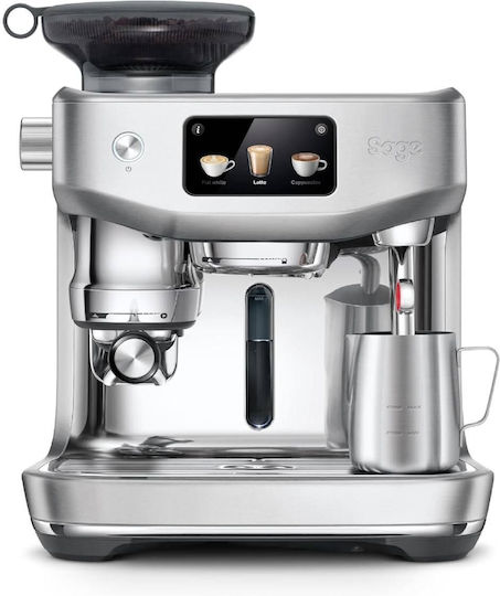 Sage The Oracle Jet Premium Αυτόματη Μηχανή Espresso 1600W Πίεσης 15bar για Cappuccino με Μύλο Άλεσης Πράσινη