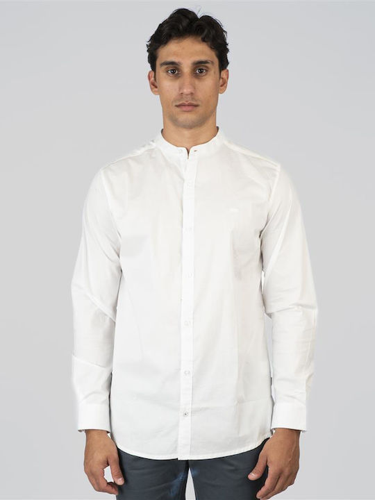 Double Long-sleeved Cotton Shirt White