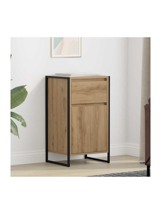 Office Storage Chipboard Cabinet Walnut Brown L43xW36xH75.5cm