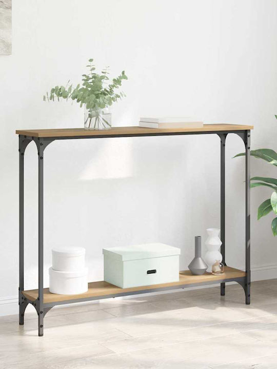 Wooden Console Table Artisan Oak L95xW22.5xH75cm