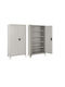 Double-Leaf Metallic Galvanized Cabinet with Locking Capability 90x45x190 cm