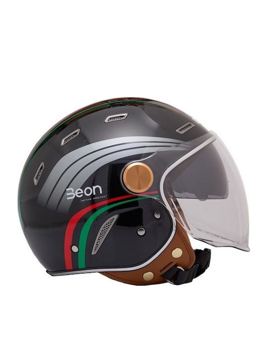 Beon B-122 Motorradhelm Jet ECE 22.06 mit Sonne...