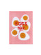 Kentia Teleria Πετσέτα Κουζίνας από 100% Βαμβάκι Eggs Day Ροζ 40x60cm