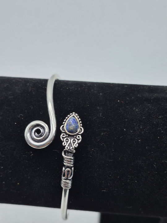 Edelstahl Öffnbares Armband Lapis Lazuli – Handgefertigtes Elegantes Schmuckstück