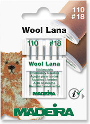 Set 5 Embroidery Needles Fineness 110 Madeira Wool 9452