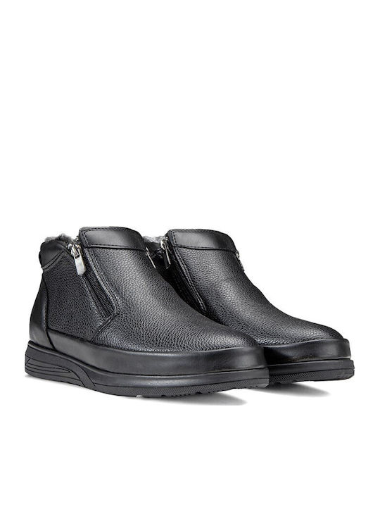 Leder Schwarz Herrenstiefel