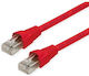 Telegärtner S/FTP Cat.6a Ethernet Network Cable 4.5m Red 1pcs