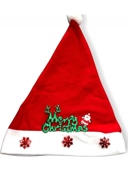 Christmas Cap "merrry Christmas" Red 41cm 1 Piece