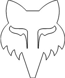 Fox Head 7 Inch Die Cut Vinyl Decorative Sticker