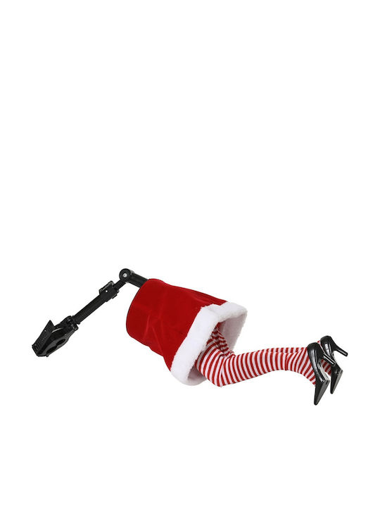 Moving Figure Fabric & Plastic 13x17x49cm Red White Lumineo