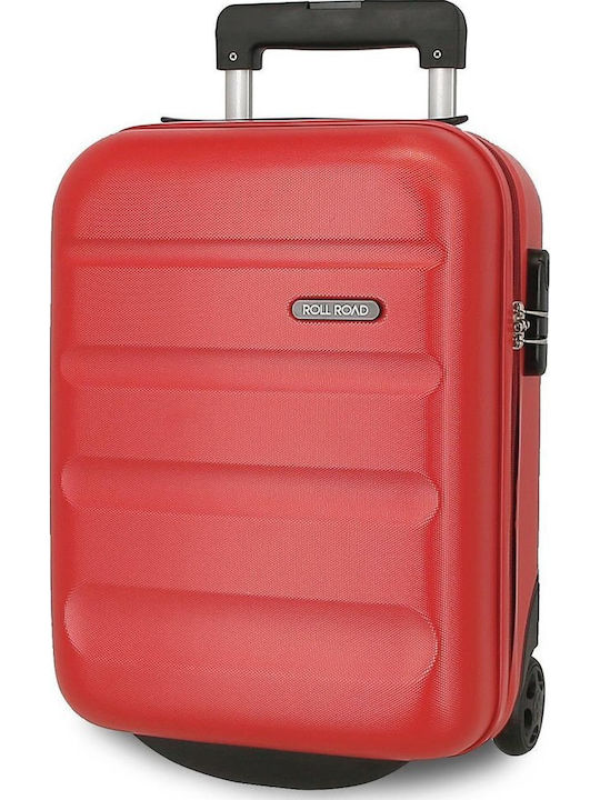 Roll Road Flex Cabin Suitcase Red with 2 Wheels Height 44cm
