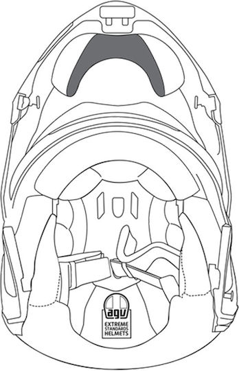 Chin Curtain Helmets Sportmodular XXS-XS-S-M-L Kit12002 Agv