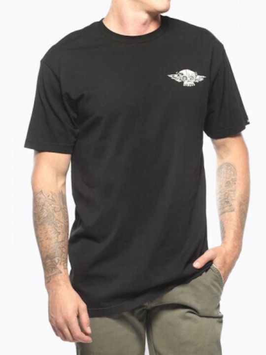 Herrenblusen Kurzarm T-Shirts Schwarz