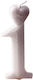 Silver Candle Number 1 Lumea