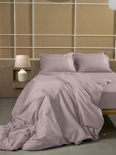 Sunshine Omnia Σετ Σεντόνια King Size 280x300εκ. Powder (4τμχ)