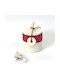 Treis Grammes Hanging Lucky Charm with Wishes White Ceramic 2026 6x6cm 1pcs
