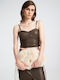Women's Blouse Corset Brown
