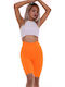 Training Damen Leggings Formendefinition Hohe Taille & Push-up Orange