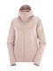 Short Women's Cardigan with Zipper Beige