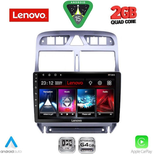 Lenovo Car Audio System for Peugeot 307 2001-2008 (Bluetooth/USB/WiFi/GPS/Apple-Carplay/Android-Auto) with Touch Screen 9"