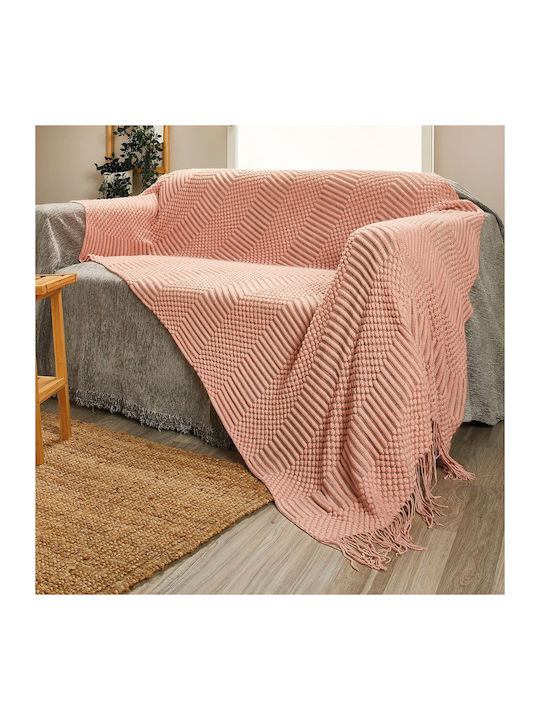 Whitegg Fleece Blanket Sofa with Fringes 130x18...