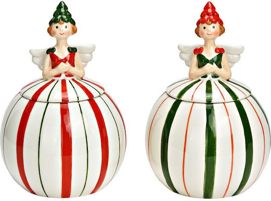 G.Wurm Weihnachtliche Keksdose Keramik L18xB12xD12cm.