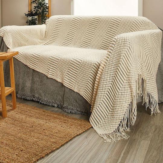 Whitegg Ριχτάρι Διθέσιου Καναπέ Fleece 130x230εκ. Ecru