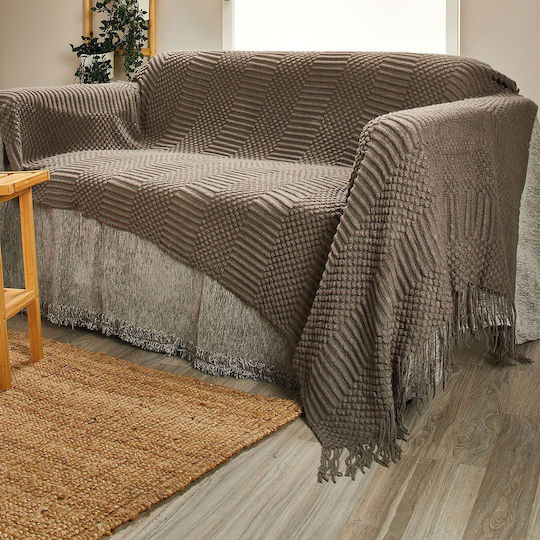 Whitegg Decken & Couchdecken Zweisitzer-Sofa Überwurf Fleece 130x230cm Kaffee