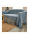 Whitegg Throws & Couch Blankets Sofa Throws 2 Seater Fleece 130x230cm Blue 130/230