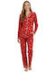 Boyraz Set Pijamale pentru Femei Red