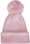 Celestino Damen Mütze mit Pom Pom Rosa
