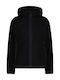Fleece Women's Cardigan in Black Color