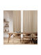 Whitegg Curtain with Pencil Pleat K0213 Ecru 270x280cm