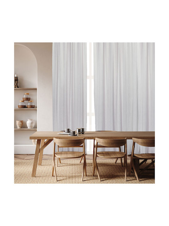 Whitegg Curtain with Pencil Pleat K0213 White 2...