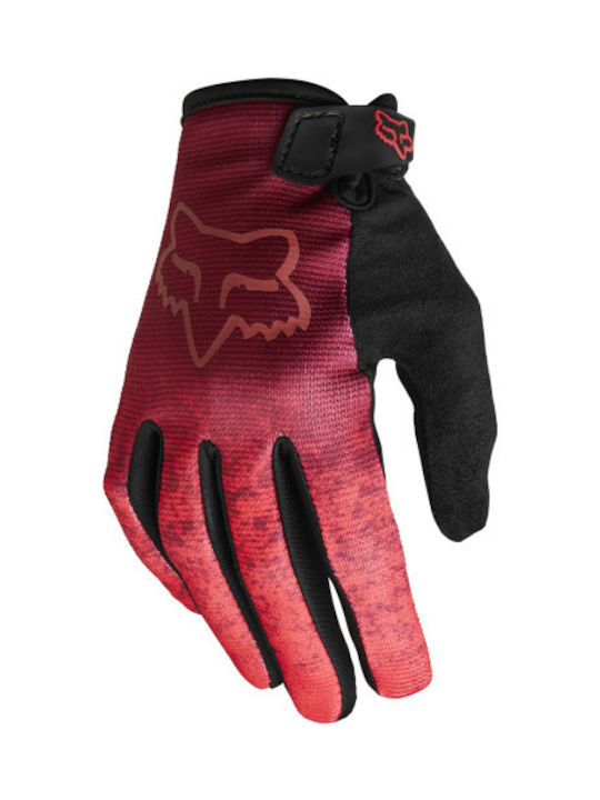 Fox Ranger Glove Γυναικεία Γάντια Ποδηλασίας με Gel Κόκκινα