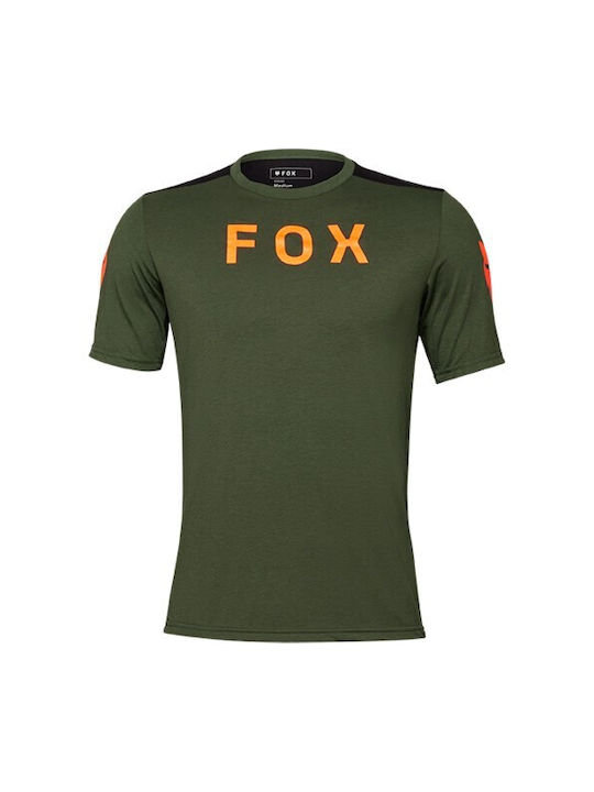 Fox Ranger Ανδρική Κοντομάνικη Μπλούζα Mountain Bike Πράσινη
