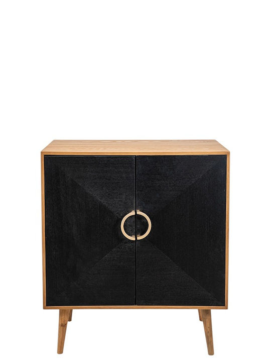 Sideboard Wooden Natural Brown Color, Dark Brown 90x35x78cm