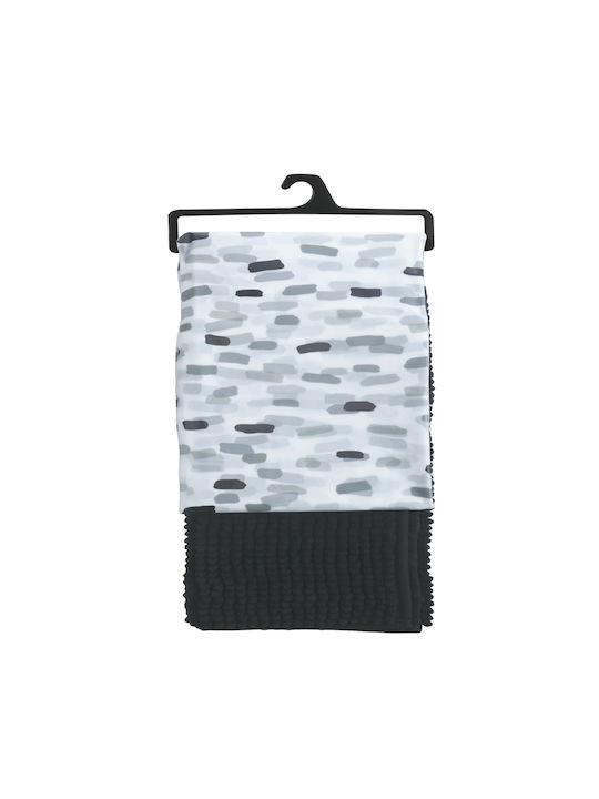 TnS Shower Curtain 180x180cm Black White