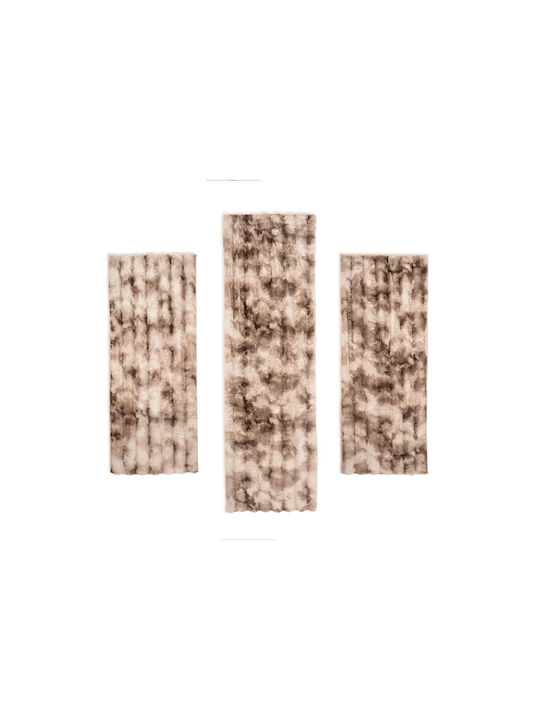 Mc Decor Modern Bedroom Rugs Set Capuccino MCD.KSX.RABBIT CAPUCCINO 3pcs
