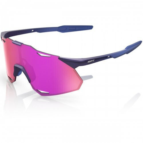 100% Cycling Glasses Hypercraft XS with Purple Frame & Mirror / Transparent / Photochromic Lenses