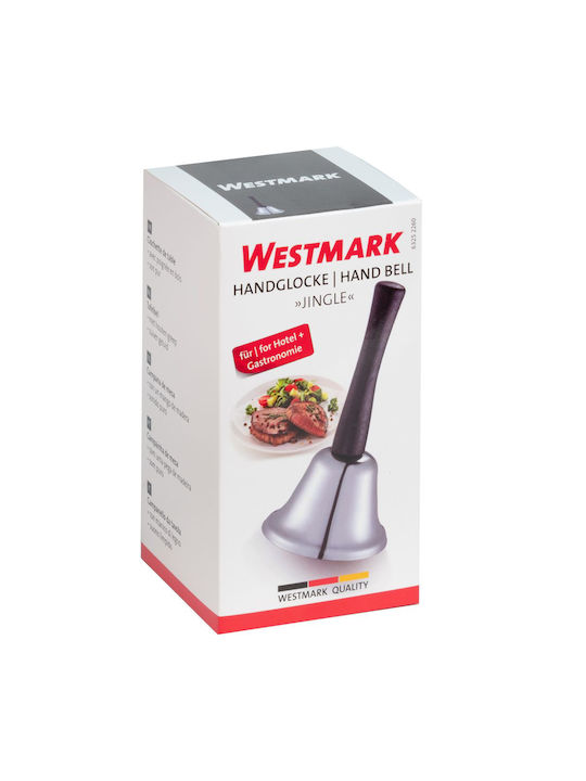 Westmark Metal Hand Bell Wooden Handle Loud Sound Jingle 63252260