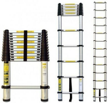 Teleskopische Leiter Aluminium Stufen mit maximaler Höhe 4.7m