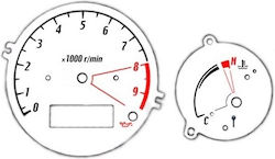 Λευκές Πλάκες Οργάνων Καντράν Yamaha Tdm 900 2004-2011 Immobilizer