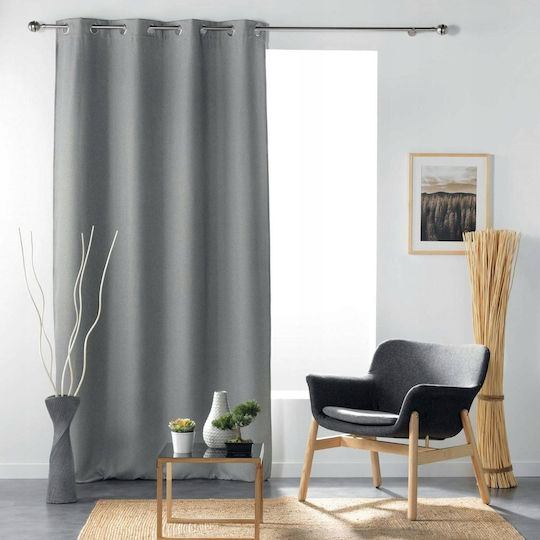 Douceur d'Intérieur Curtain With Grey Grommets 135x240cm