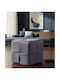 Stool For Living Room Upholstered with Fabric Ocular Gkri