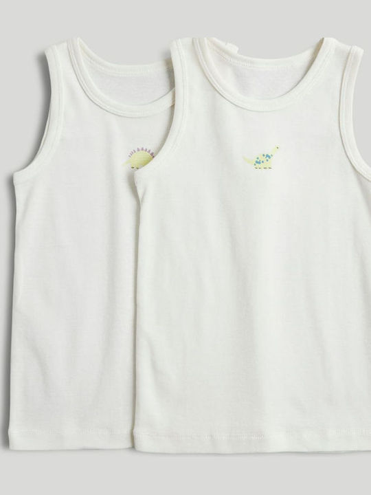 Mothercare Σετ Παιδικά Φανελάκια Αμάνικα Λευκά 2τμχ