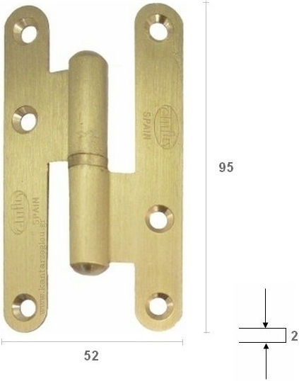 Lift Off Brass Matte 95x52mm Right Amig Mod.405