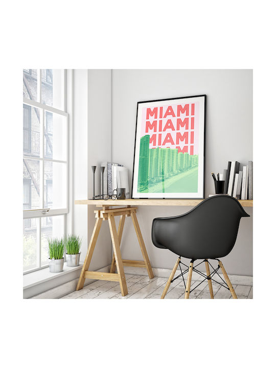 Poster Miami Pop Art Pst25506 30cm X 40cm Λευκή...