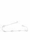 Gatsa Women's Bracelet with Cross design made of Silver with Pearls